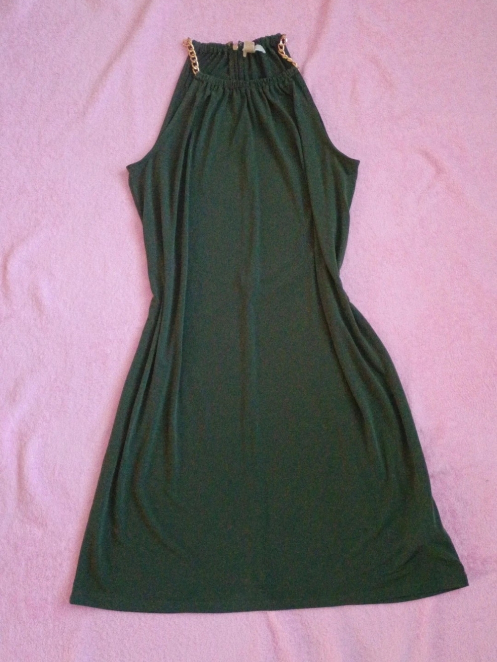 MICHAEL Michael Kors  Green  Dress with Gold Chain Straps